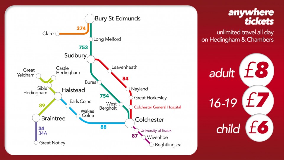 Chambers & Hedingham Network Map